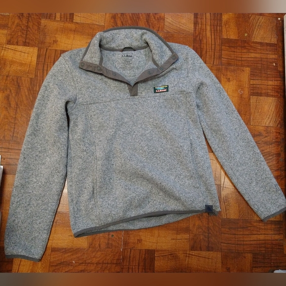 Long Sleeve Fleece Pullover Snap Jacket Mens Small w